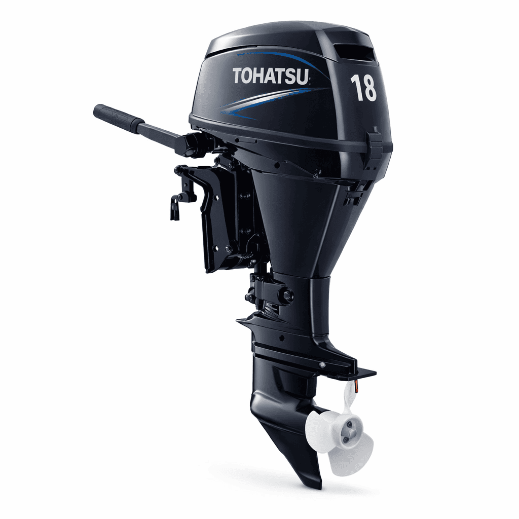 Tohatsu 18HP MFS18E 4-stroke midrange outboard motor for sale — Boat Engine LLC New York