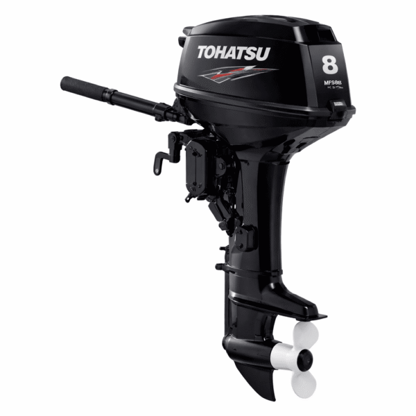 Tohatsu 8 HP Outboard Motor - Tohatsu 8HP MFS8B 4-stroke portable outboard motor