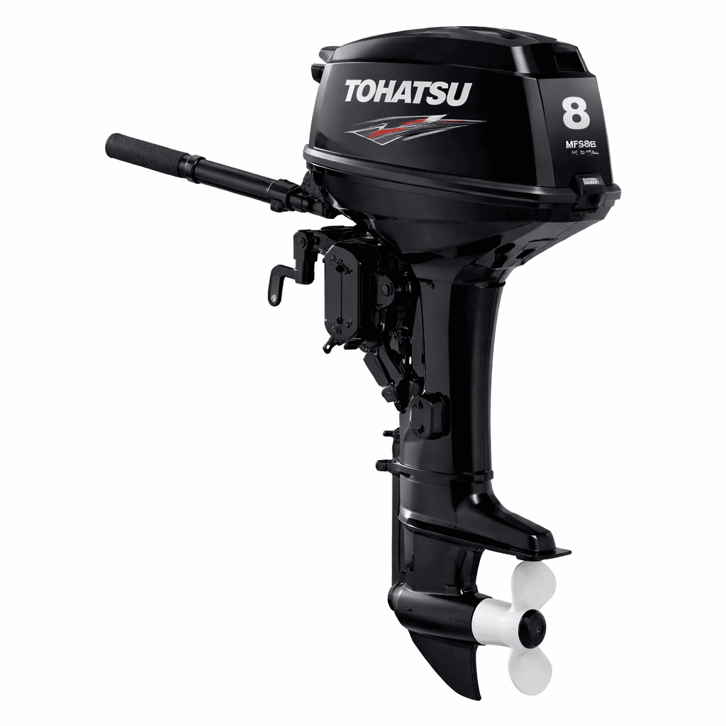 Tohatsu 8HP MFS8B 4-stroke portable outboard motor for sale — Boat Engine LLC New York