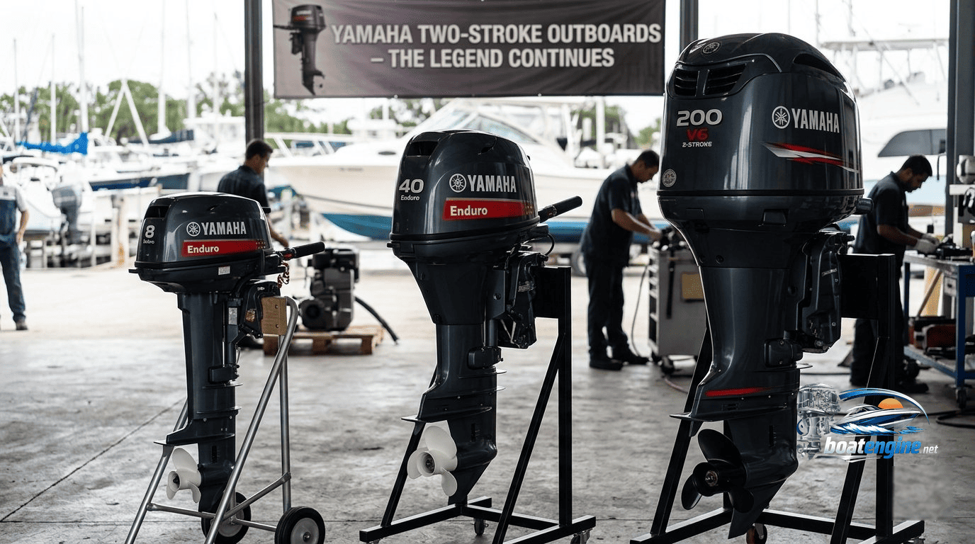 Two stroke outboard motor close-up — two stroke outboard motors for sale at Boat Engine LLC