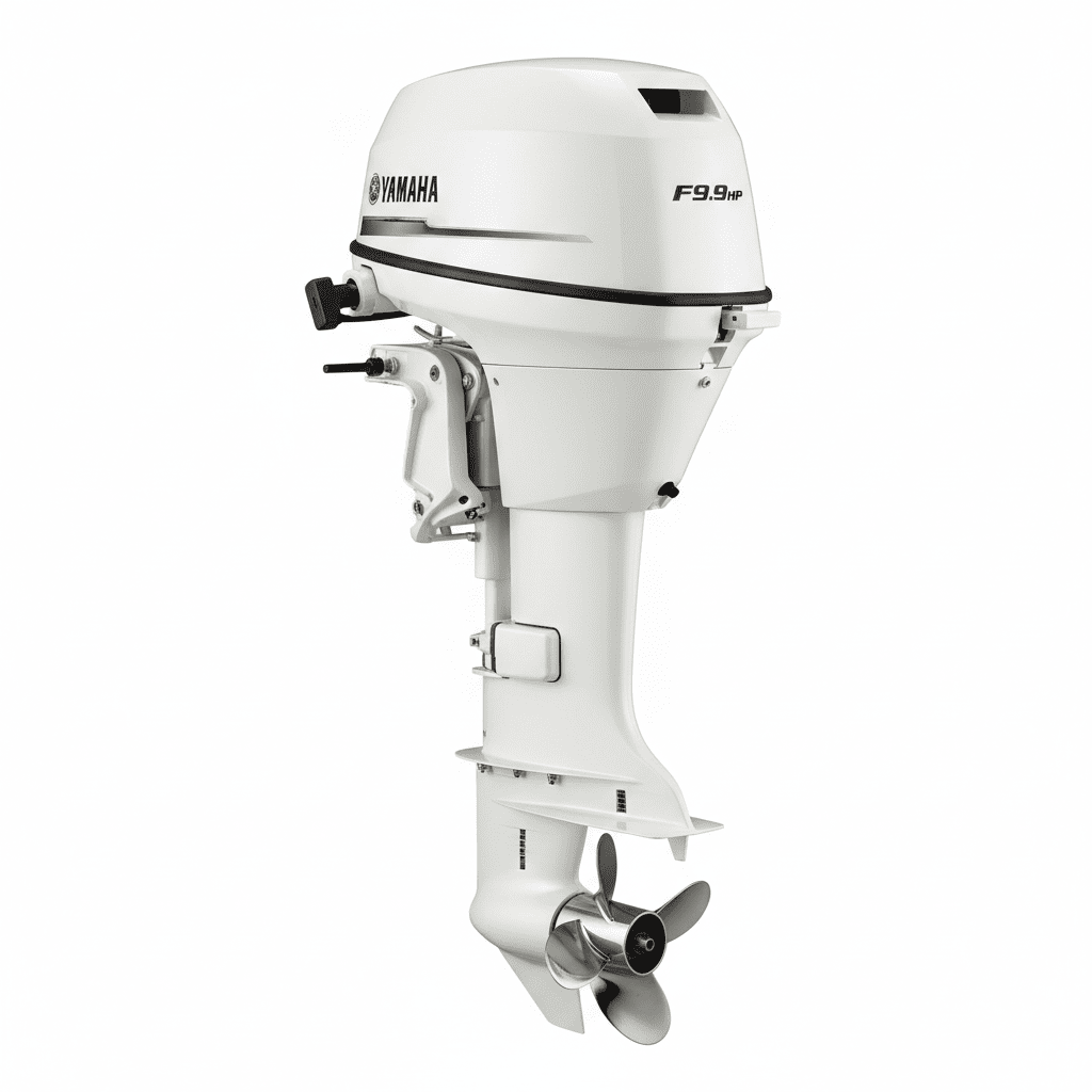 Yamaha 9.9HP F9.9SMHB2 white portable outboard motor for sale — Boat Engine LLC New York
