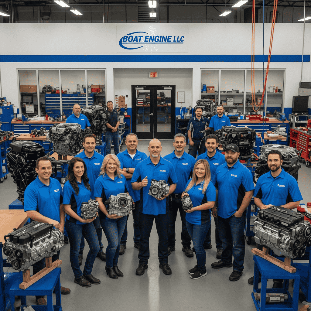 Boat Engine LLC team of certified Yamaha outboard motor technicians and sales experts — New York boat motors dealer